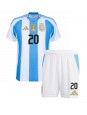 Argentina Alexis Mac Allister #20 Hjemmedraktsett Barn Copa America 2024 Korte ermer (+ bukser)